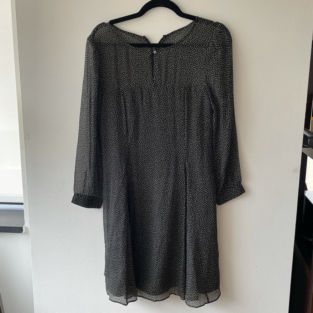 Jcrew little black polka dot dress